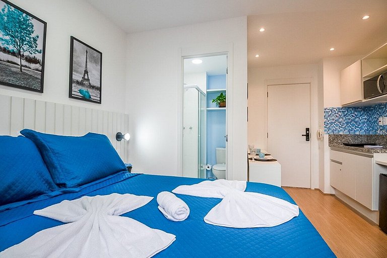 Santorini Studio no Brás com Piscina/Metrô Brás