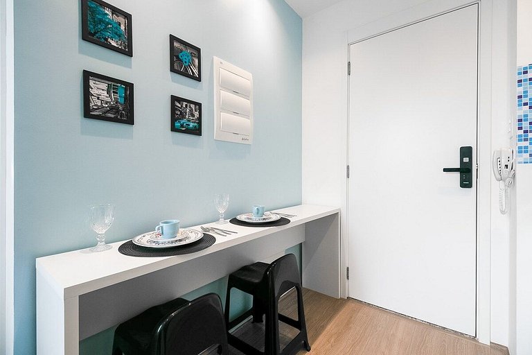 Santorini Studio no Brás com Piscina/Metrô Brás