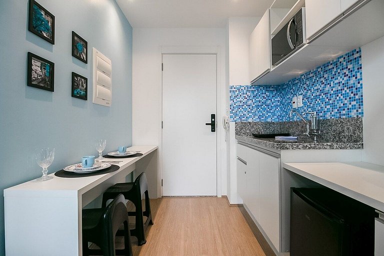 Santorini Studio no Brás com Piscina/Metrô Brás