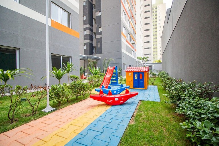 Flat no Brás com Piscina e Fácil Acesso ao Metrô
