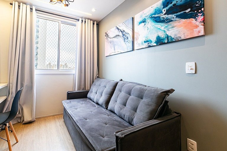 Espaçoso II Apartamento com Piscina - Metrô Brás