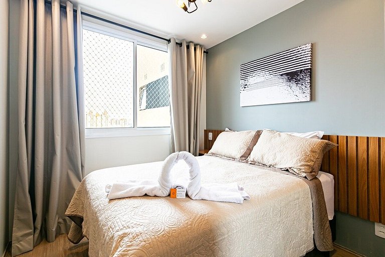 Espaçoso II Apartamento com Piscina - Metrô Brás