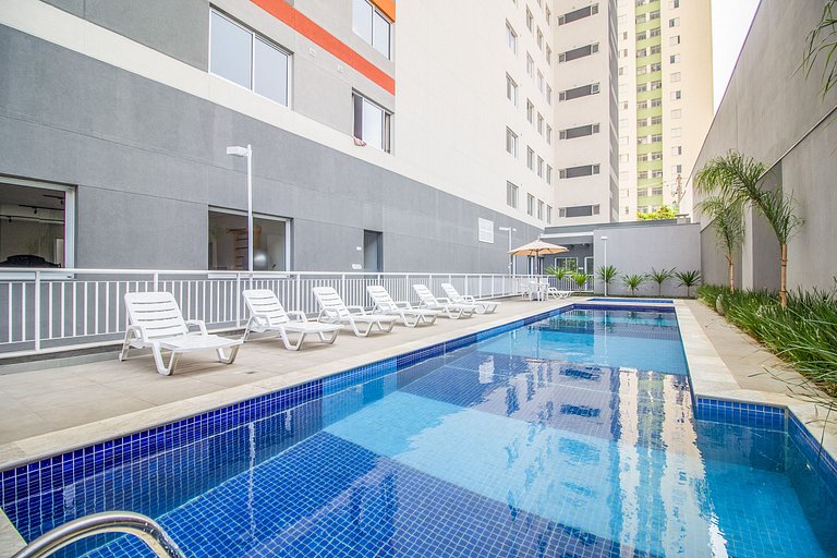 Charmoso Studio no Brás com Piscina - Metrô Brás