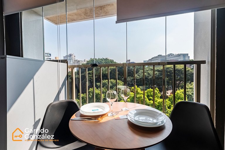 Studio com Piscina nos Jardins – 1 Min da Paulista
