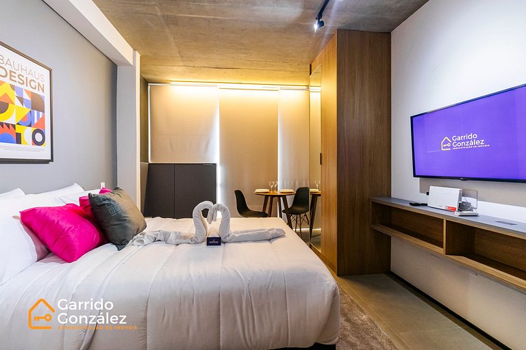 Studio com Piscina nos Jardins – 1 Min da Paulista