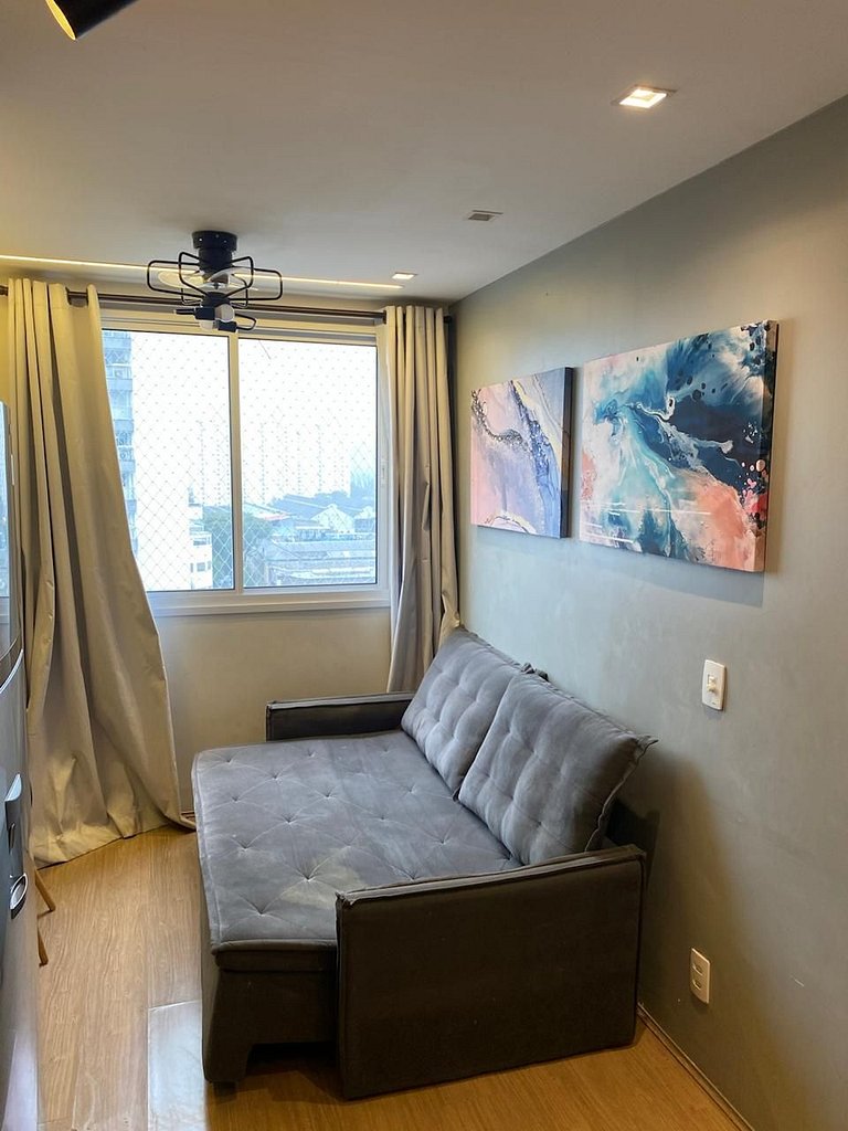 Espaçoso II Apartamento com Piscina - Metrô Brás