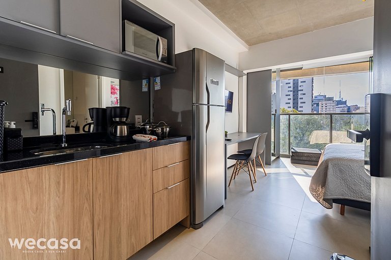 Studio com Ar – 2min do Metrô Paraíso / Paulista