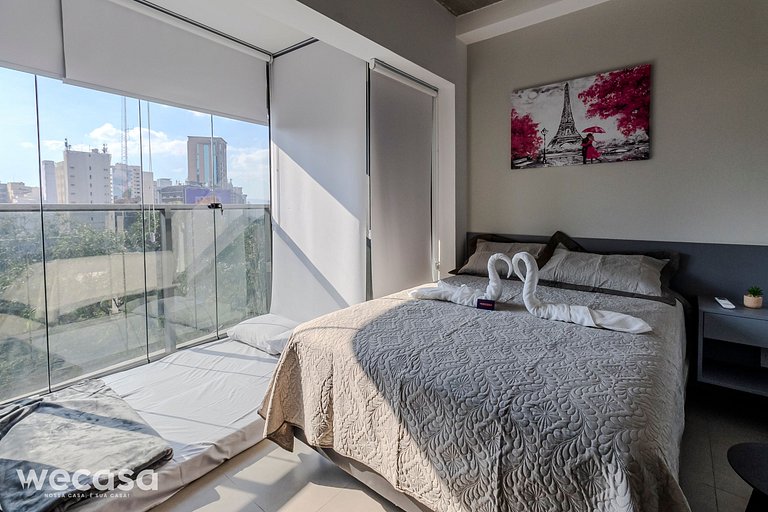 Studio com Ar – 2min do Metrô Paraíso / Paulista