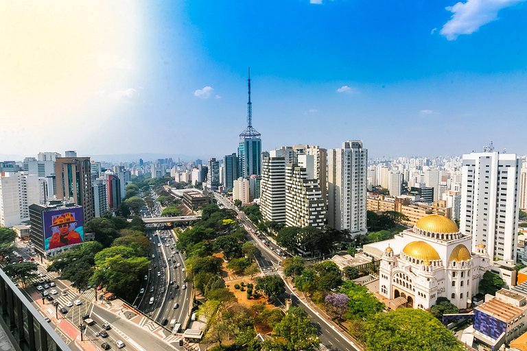 Studio com Ar – 2min do Metrô Paraíso / Paulista