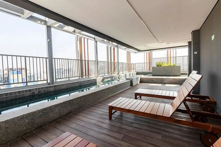 Luxuoso flat a 4 min. do metrô Consolação