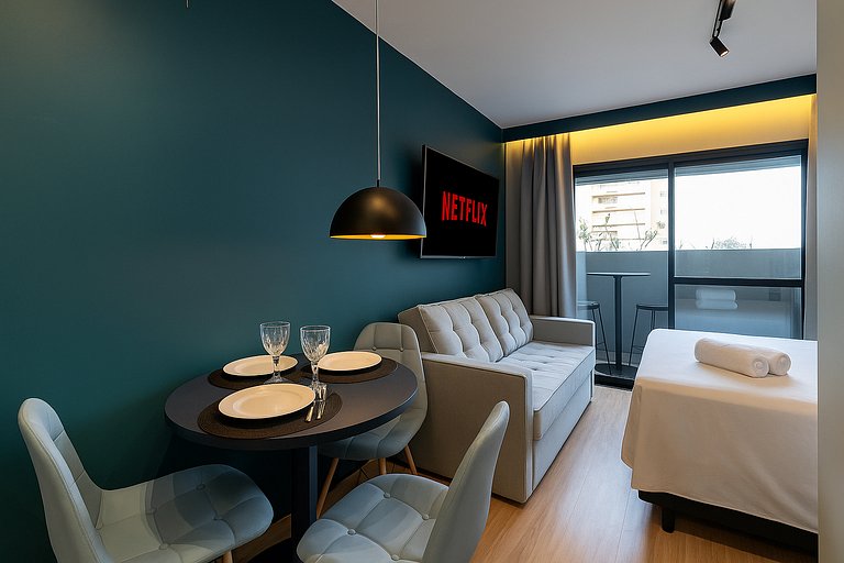 Studio a 5 min. do Consulado Americano e Metrô