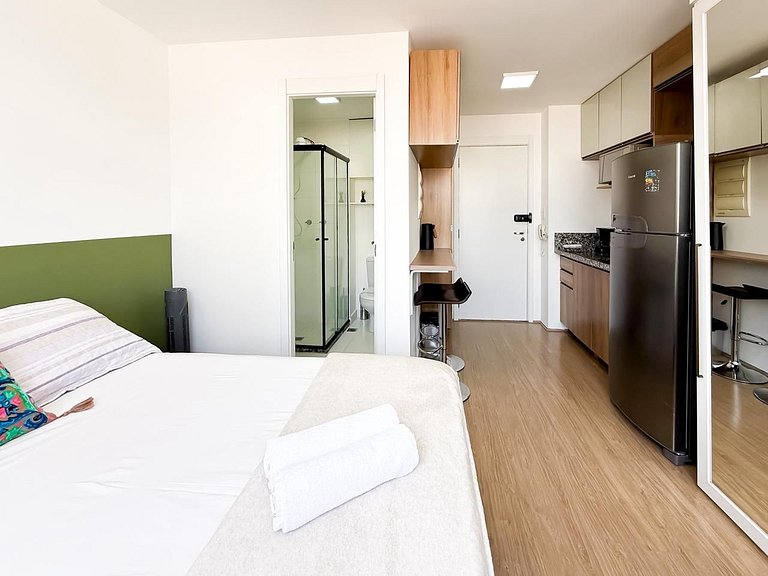 Fino Studio no Brás com Piscina/Metrô Brás