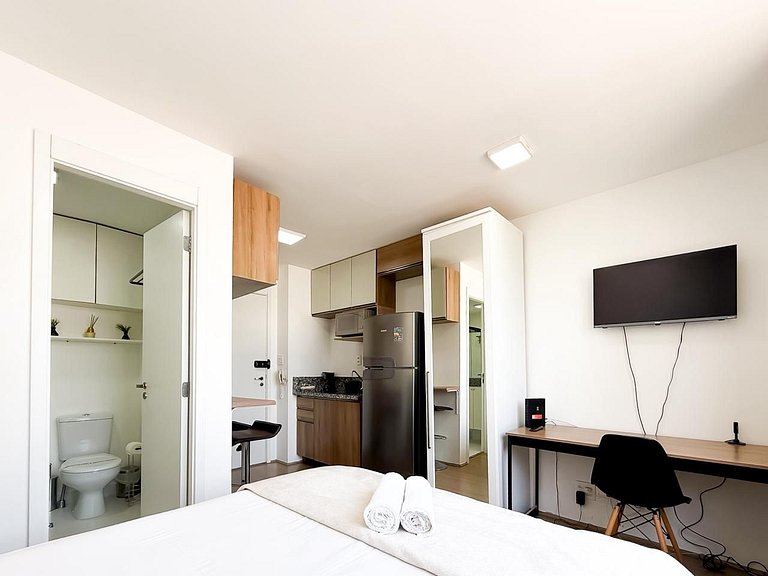 Fino Studio no Brás com Piscina/Metrô Brás