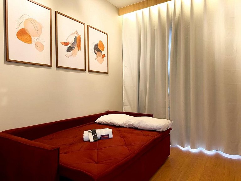 Apê Moderno c/ Ar + Vista – Próx. Allianz Parque