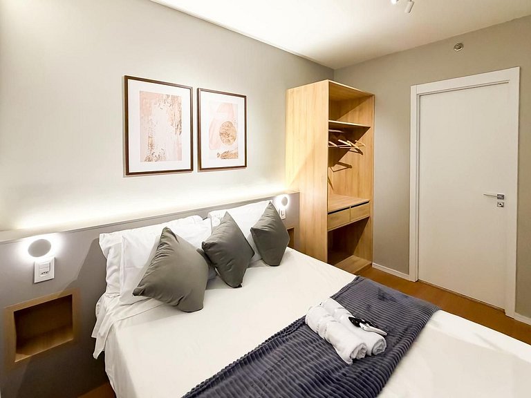 Apê Moderno c/ Ar + Vista – Próx. Allianz Parque