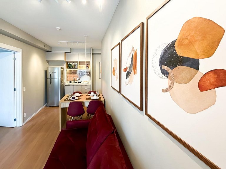 Apê Moderno c/ Ar + Vista – Próx. Allianz Parque