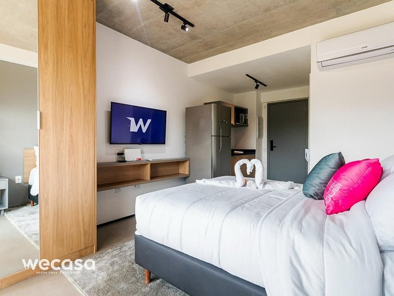 Studio Premium com Ar, Wi-Fi - perto da Paulista