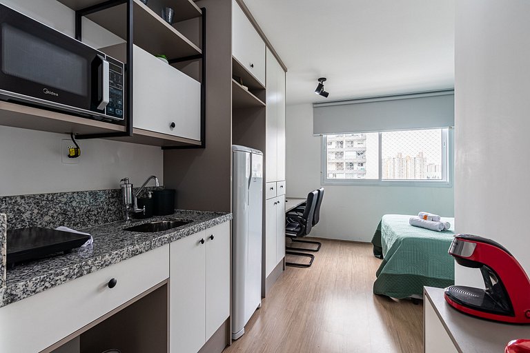 Flat no Brás com Piscina e Fácil Acesso ao Metrô