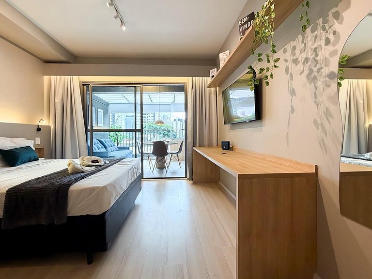 Apê para 4 hóspedes - Próximo ao consulado