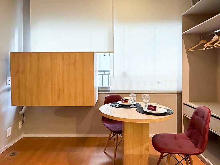 Apê Novo c/ Ar + Vista – Próx. Allianz Parque