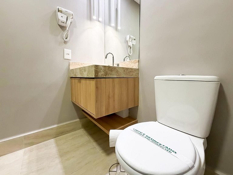 Apê Novo c/ Ar + Vista – Próx. Allianz Parque